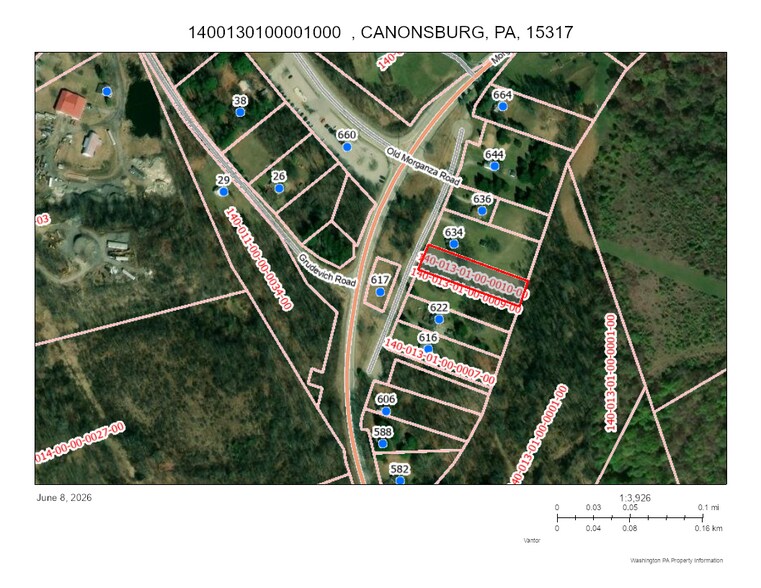 634 Old Morganza Rd, Canonsburg, PA à vendre - Plan cadastral – Image 3 sur 5