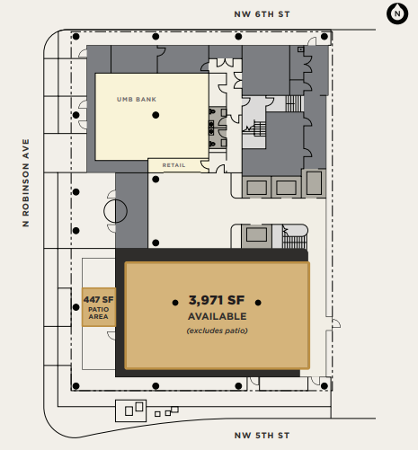 600 N Robinson Ave, Oklahoma City, OK à louer Plan d’étage– Image 1 sur 1