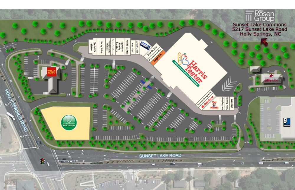 5225-5277 Sunset Lake Rd, Holly Springs, NC à louer Plan de site– Image 1 sur 1
