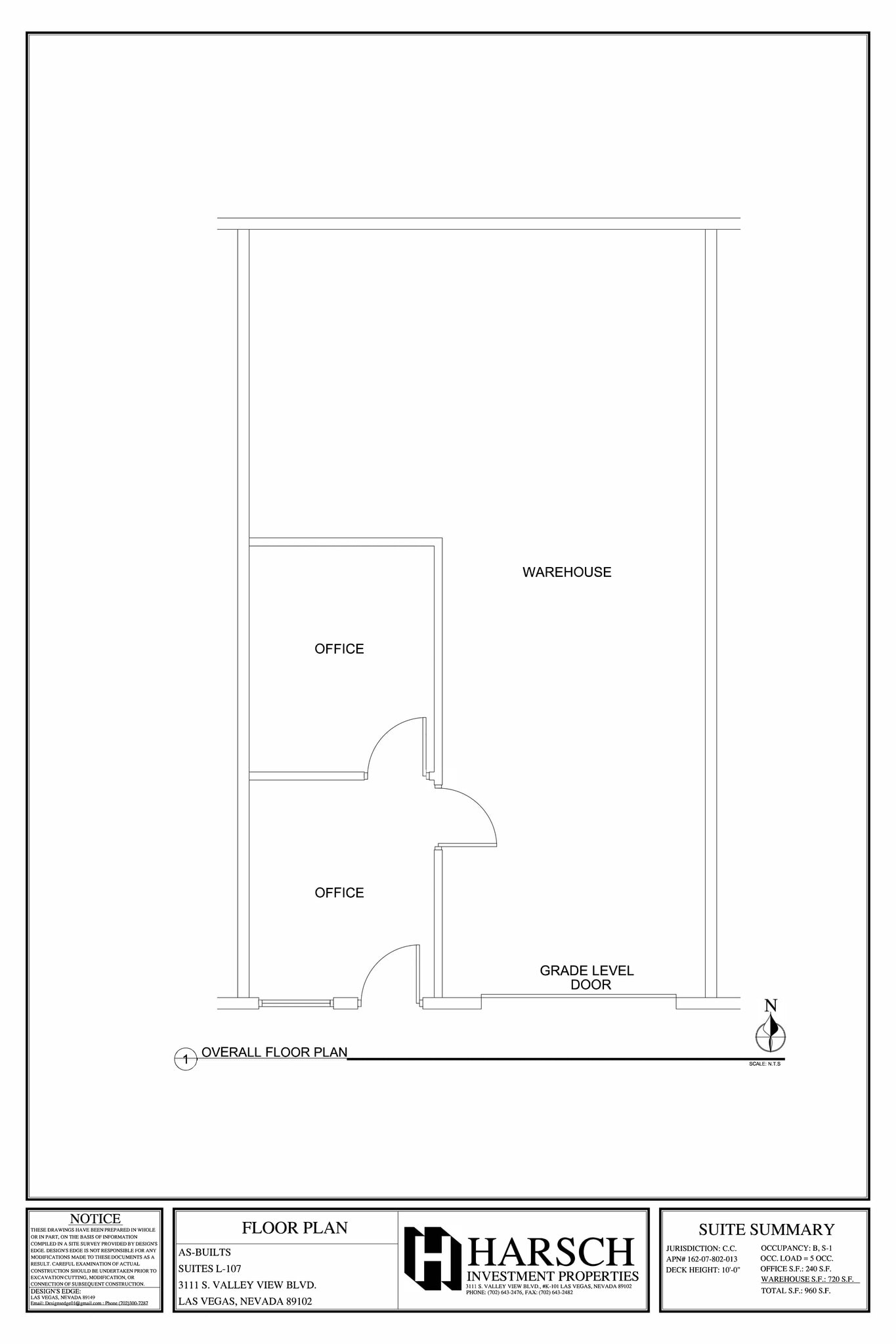 3111 S Valley View Blvd, Las Vegas, NV à louer Plan de site– Image 1 sur 1