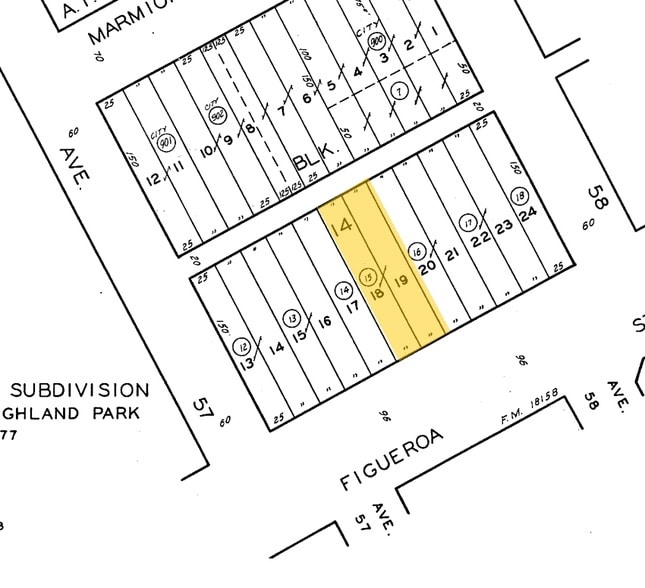 5715-5717 N Figueroa St, Los Angeles, CA à louer - Plan cadastral – Image 2 sur 13