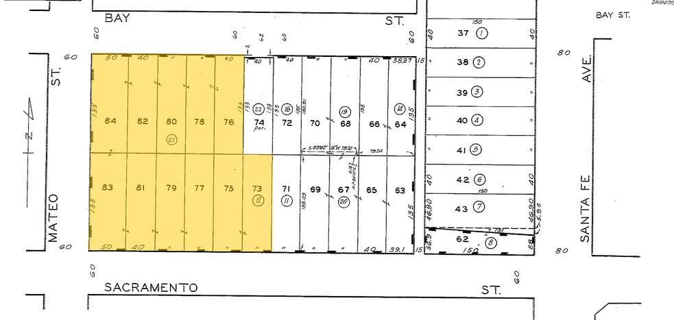 2016 E Bay St, Los Angeles, CA à louer - Plan cadastral – Image 2 sur 2