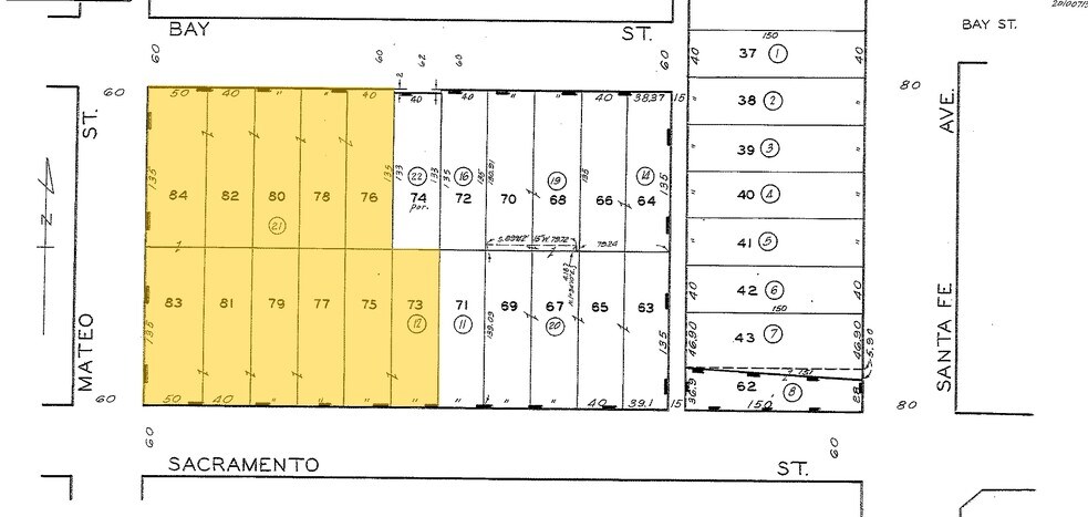 2016 E Bay St, Los Angeles, CA à louer - Plan cadastral – Image 3 sur 3