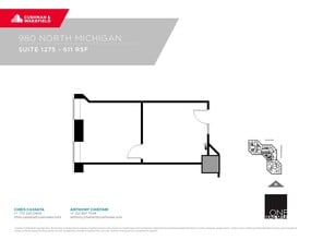 980 N Michigan Ave, Chicago, IL à louer Plan d’étage– Image 1 sur 1