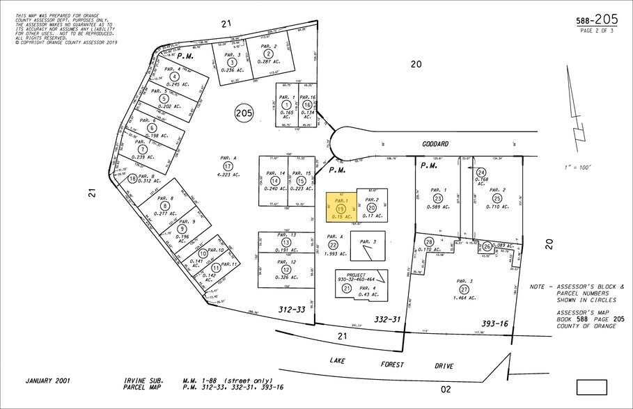 200 Goddard, Irvine, CA à vendre - Plan cadastral – Image 2 sur 7
