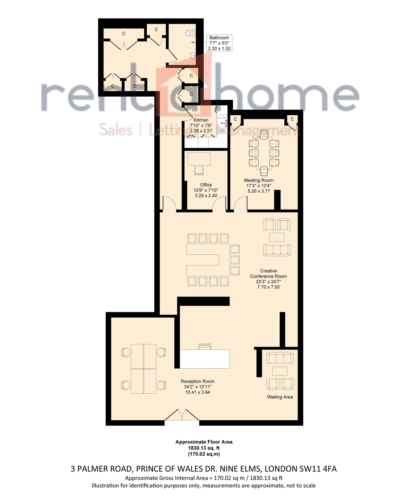 3 Prince Of Wales Dr, Londres à louer Plan d’étage– Image 1 sur 1