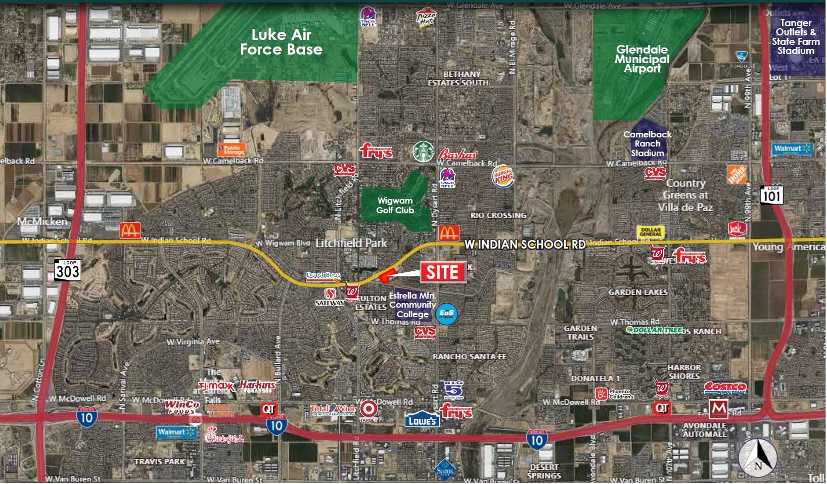 7.63 Acres on Indian School Rd, Litchfield Park, Litchfield Park, AZ à vendre Aérien– Image 1 sur 6