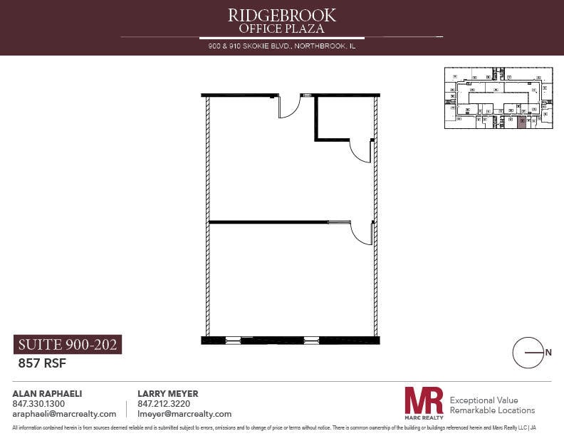 900 Skokie Blvd, Northbrook, IL à louer Plan d’étage– Image 1 sur 1