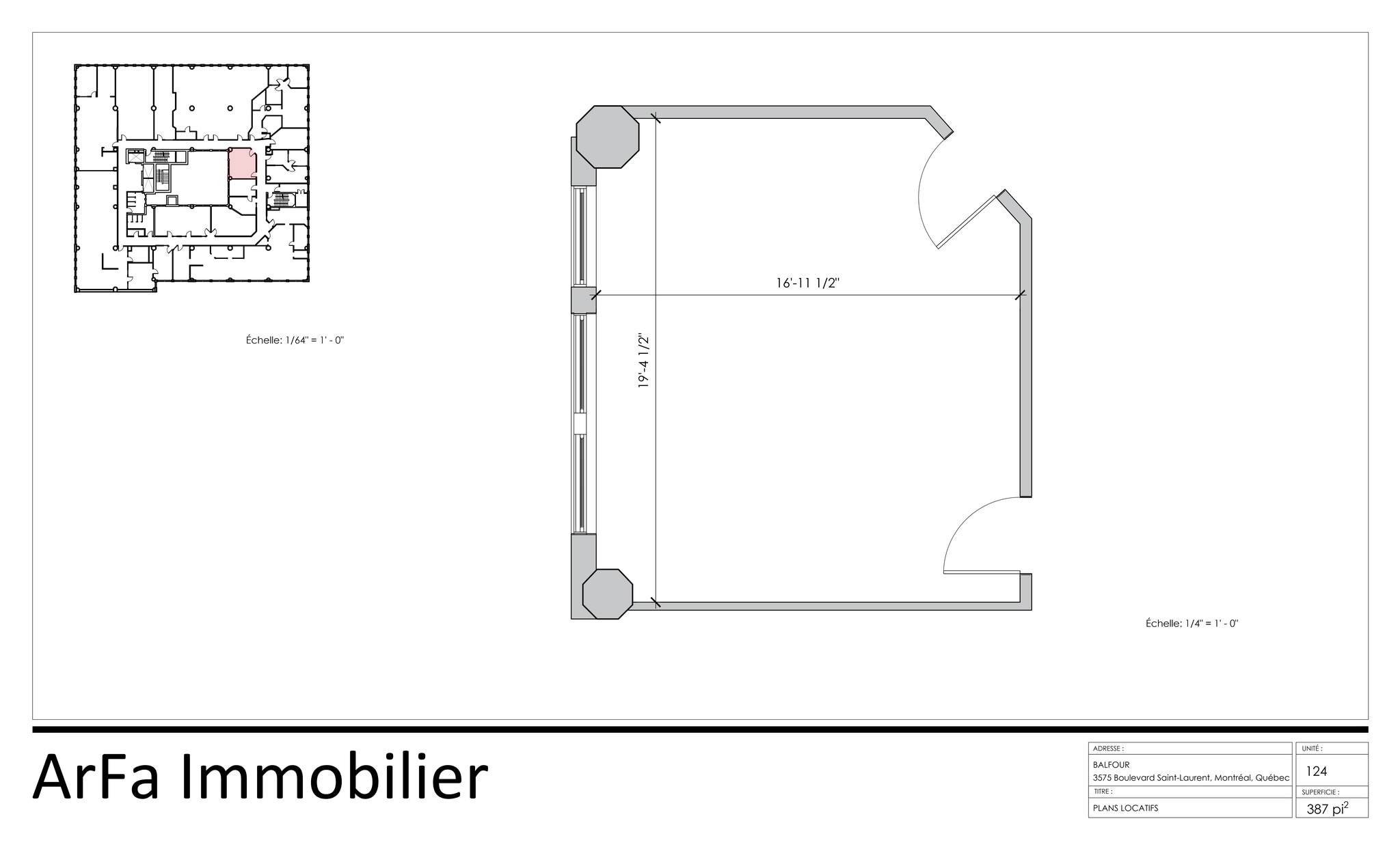 3575 Boul Saint-Laurent, Montréal, QC à louer Plan de site– Image 1 sur 1