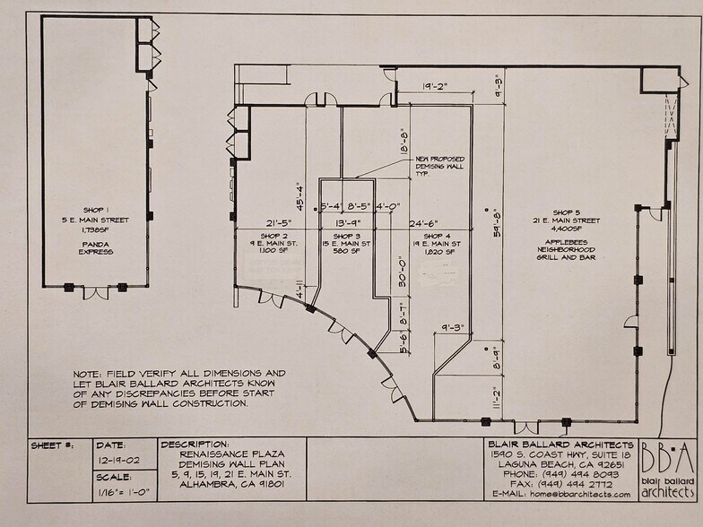 15 E Main St, Alhambra, CA à louer - Plan d’étage – Image 2 sur 14