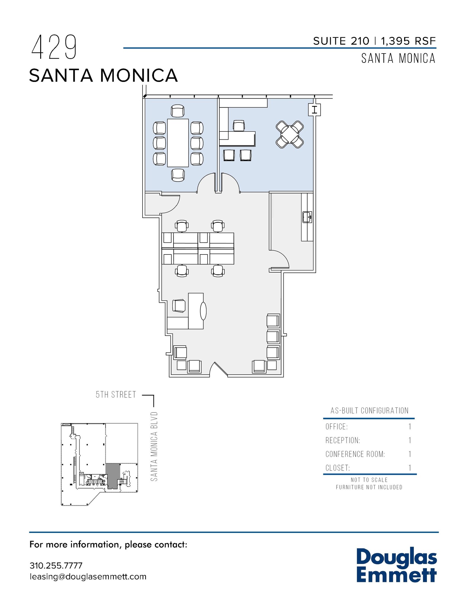 429 Santa Monica Blvd, Santa Monica, CA à louer Plan d’étage– Image 1 sur 1