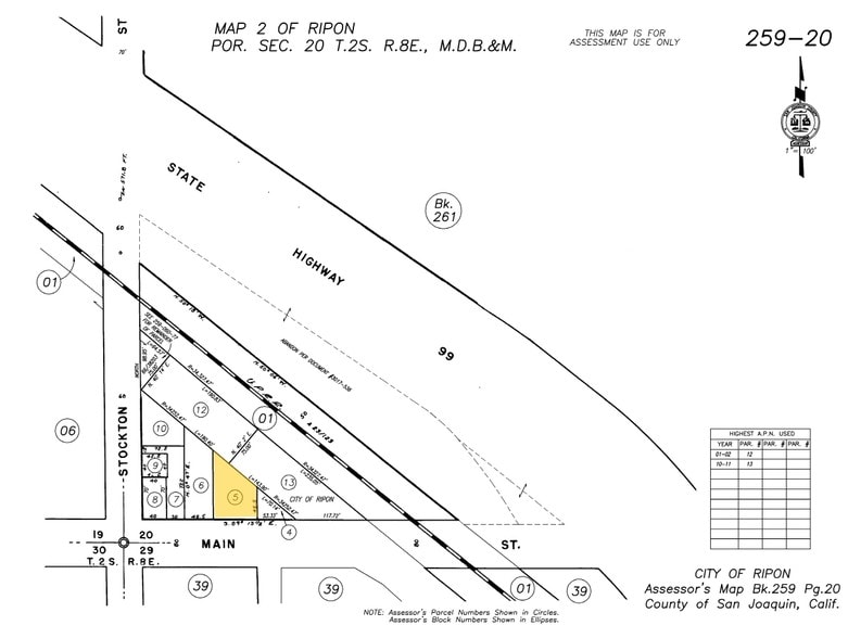 125 E Main St, Ripon, CA à louer - Plan cadastral – Image 2 sur 2