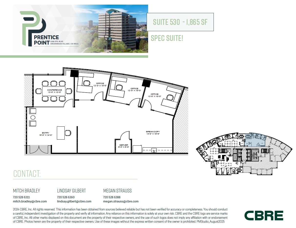 5299 Dtc Blvd, Greenwood Village, CO à louer Plan d’étage– Image 1 sur 1