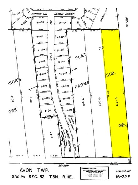 South Blvd, Rochester Hills, MI à vendre - Plan cadastral – Image 2 sur 2