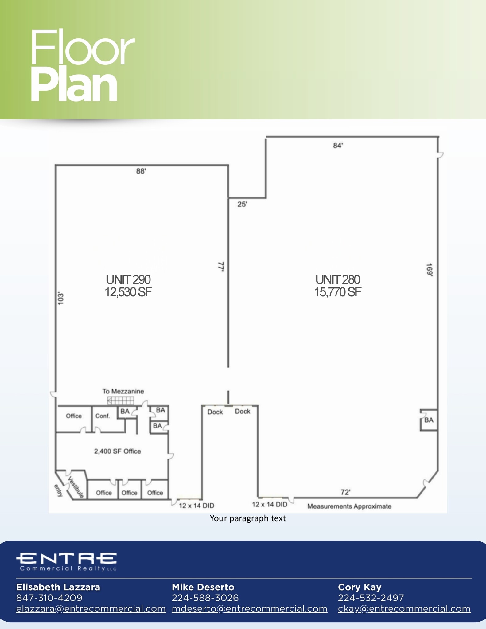 280-290 Industrial Dr, Wauconda, IL à louer Plan d’étage– Image 1 sur 1