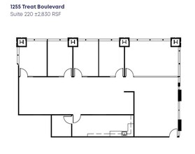 1255 Treat Blvd, Walnut Creek, CA à louer Plan d’étage– Image 1 sur 1