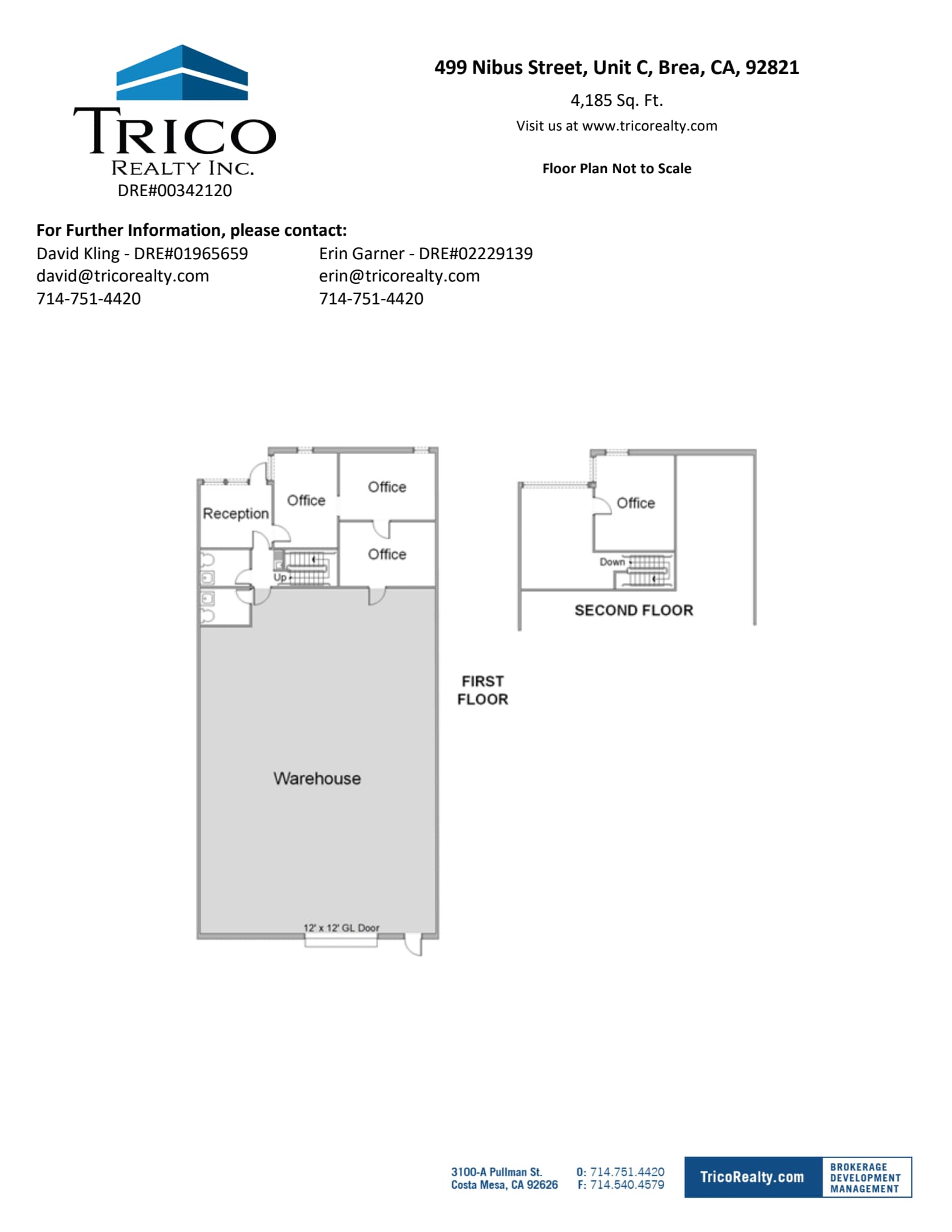 499 Nibus, Brea, CA à louer Plan d’étage– Image 1 sur 1