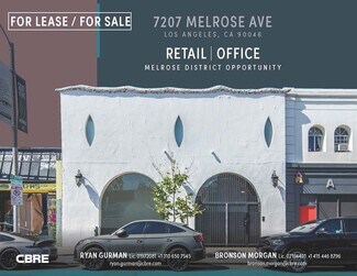 Plus de détails pour 7207 Melrose Ave, Los Angeles, CA - Local commercial à vendre