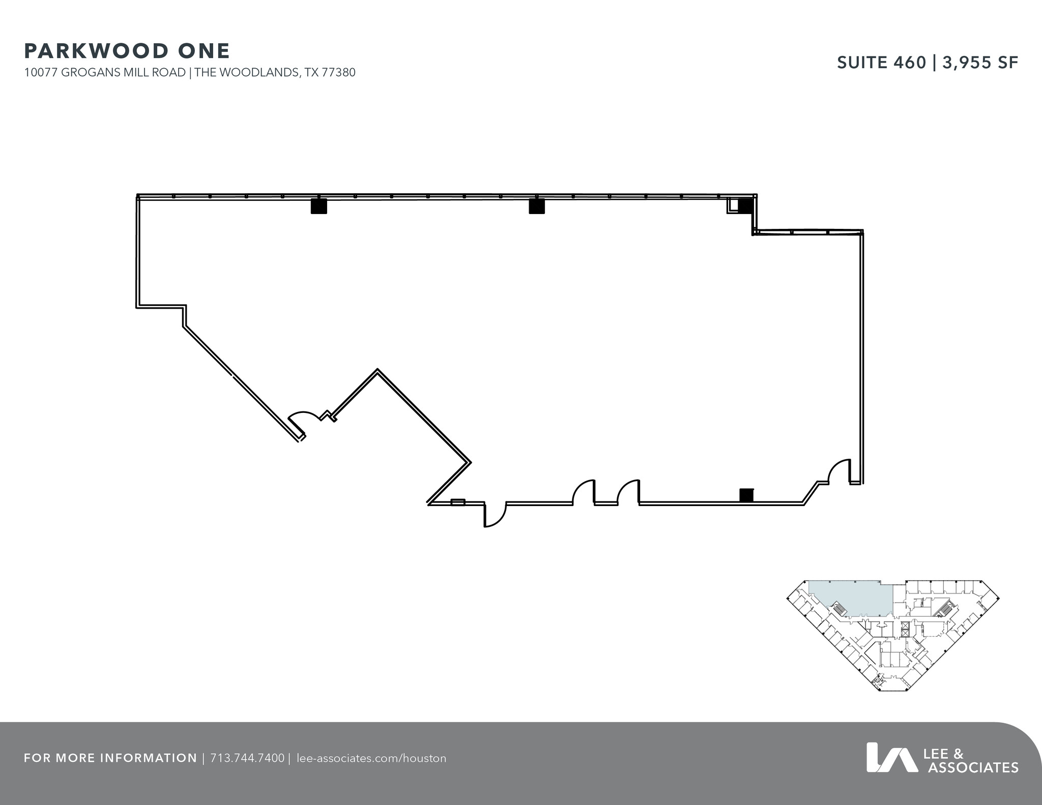 10077 Grogans Mill Rd, The Woodlands, TX à louer Plan d’étage– Image 1 sur 3