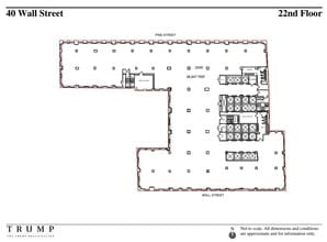 40 Wall St, New York, NY à louer Plan d’étage– Image 1 sur 1