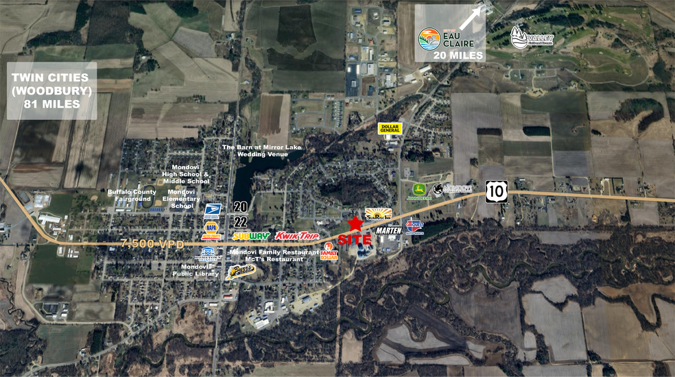 754 E Main St, Mondovi, WI à louer - Aérien – Image 2 sur 2