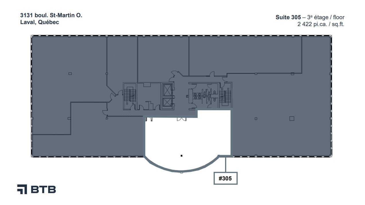 3131 Boul Saint-Martin O, Laval, QC à louer Plan d’étage– Image 1 sur 1