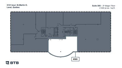 3131 Boul Saint-Martin O, Laval, QC à louer Plan d’étage– Image 1 sur 1