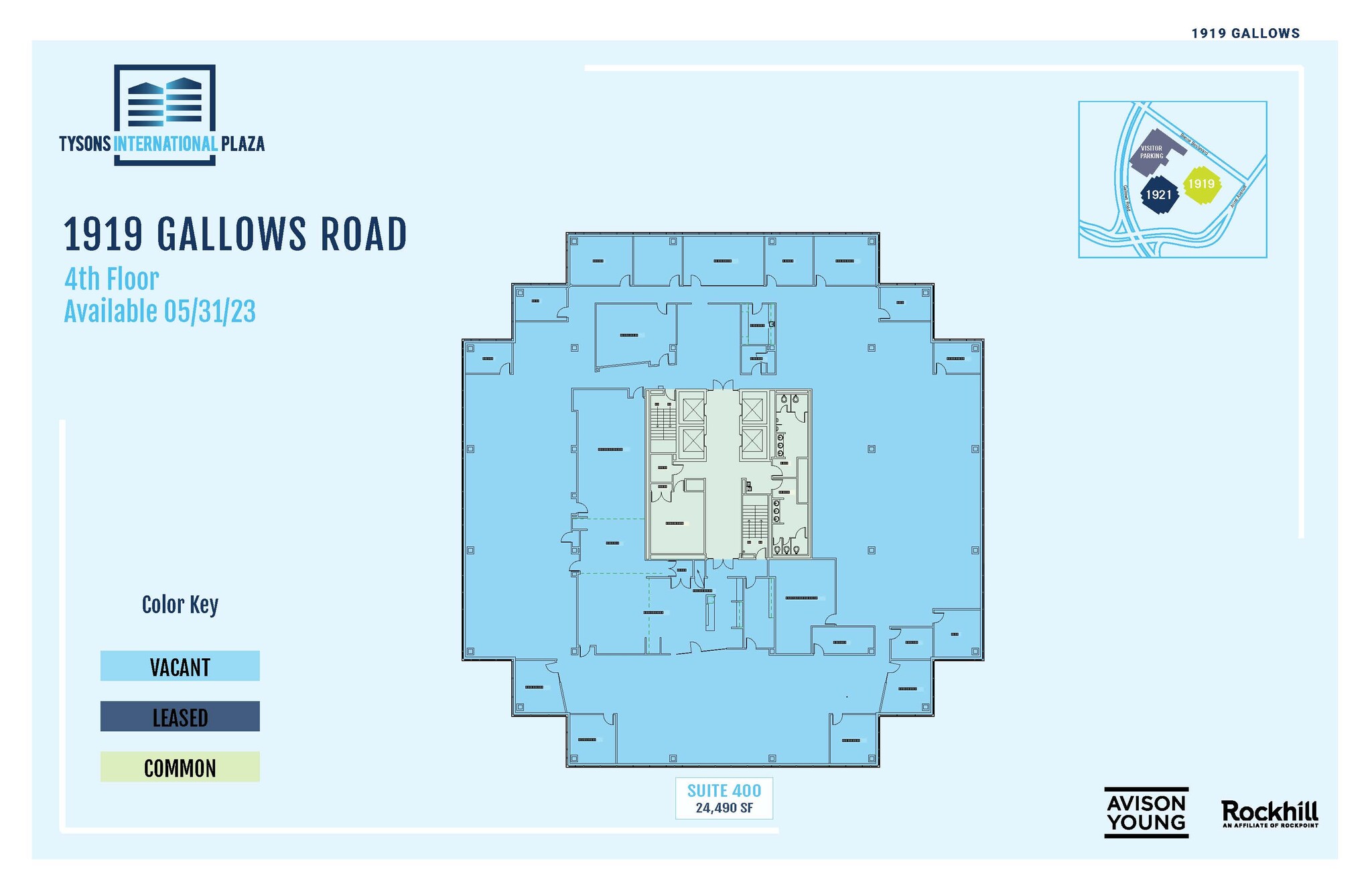 1919-1921 Gallows Rd, Vienna, VA à louer Plan d’étage– Image 1 sur 1