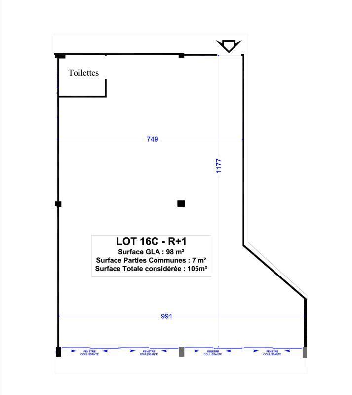 Bureau dans Biot à louer Plan d’étage– Image 1 sur 6