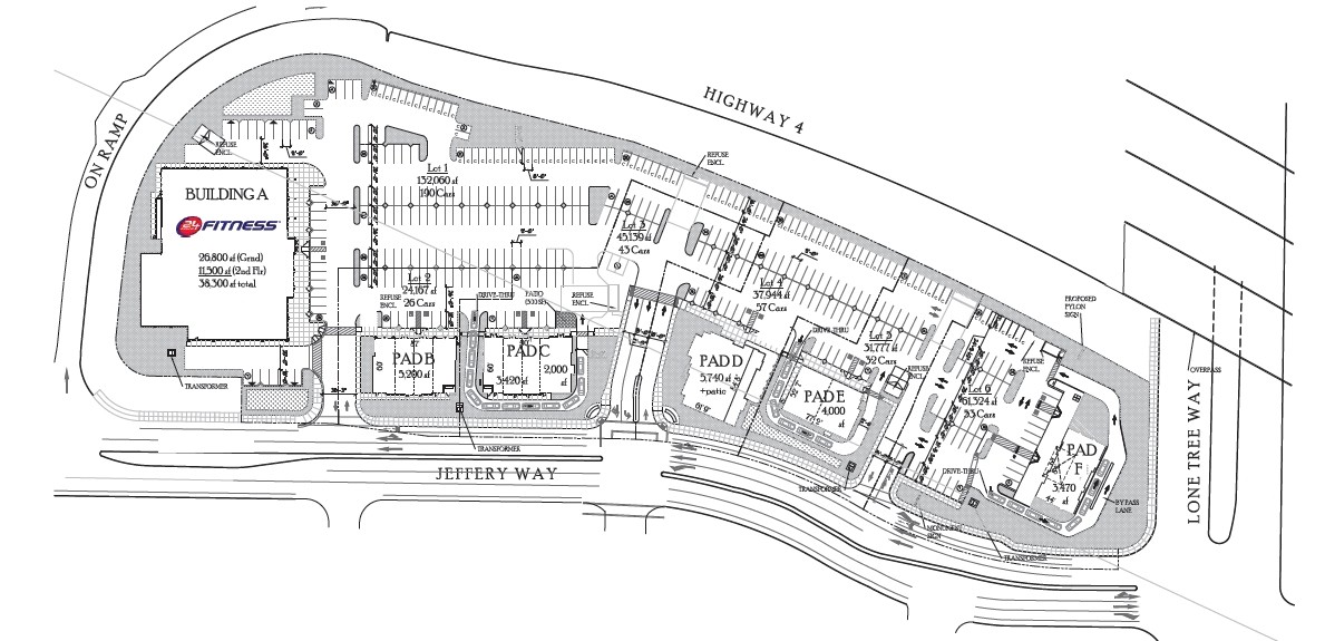Hwy 4 & Lone Tree Way, Brentwood, CA à louer Plan de site– Image 1 sur 1