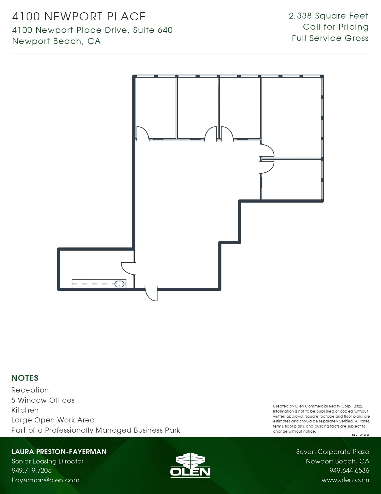 4100 Newport Place Dr, Newport Beach, CA à louer Plan d’étage– Image 1 sur 1