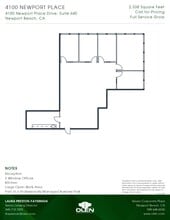 4100 Newport Place Dr, Newport Beach, CA à louer Plan d’étage– Image 1 sur 1