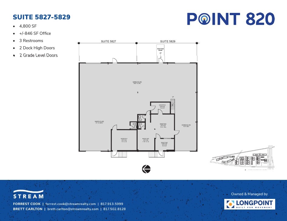 5721 E Rosedale St, Fort Worth, TX à louer Plan d’étage– Image 1 sur 1