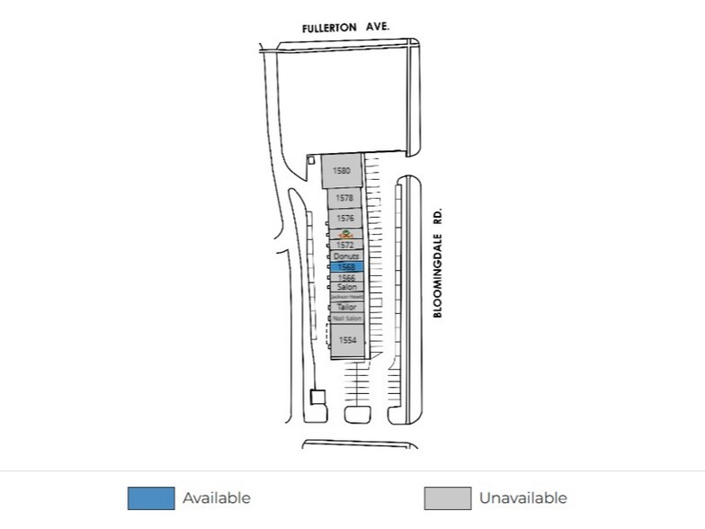 1554 Bloomingdale Rd, Glendale Heights, IL à louer - Plan de site – Image 2 sur 5