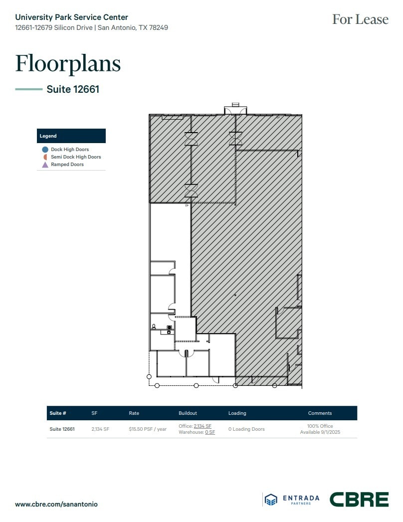 12661-12679 Silicon Dr, San Antonio, TX à louer Plan d’étage– Image 1 sur 1