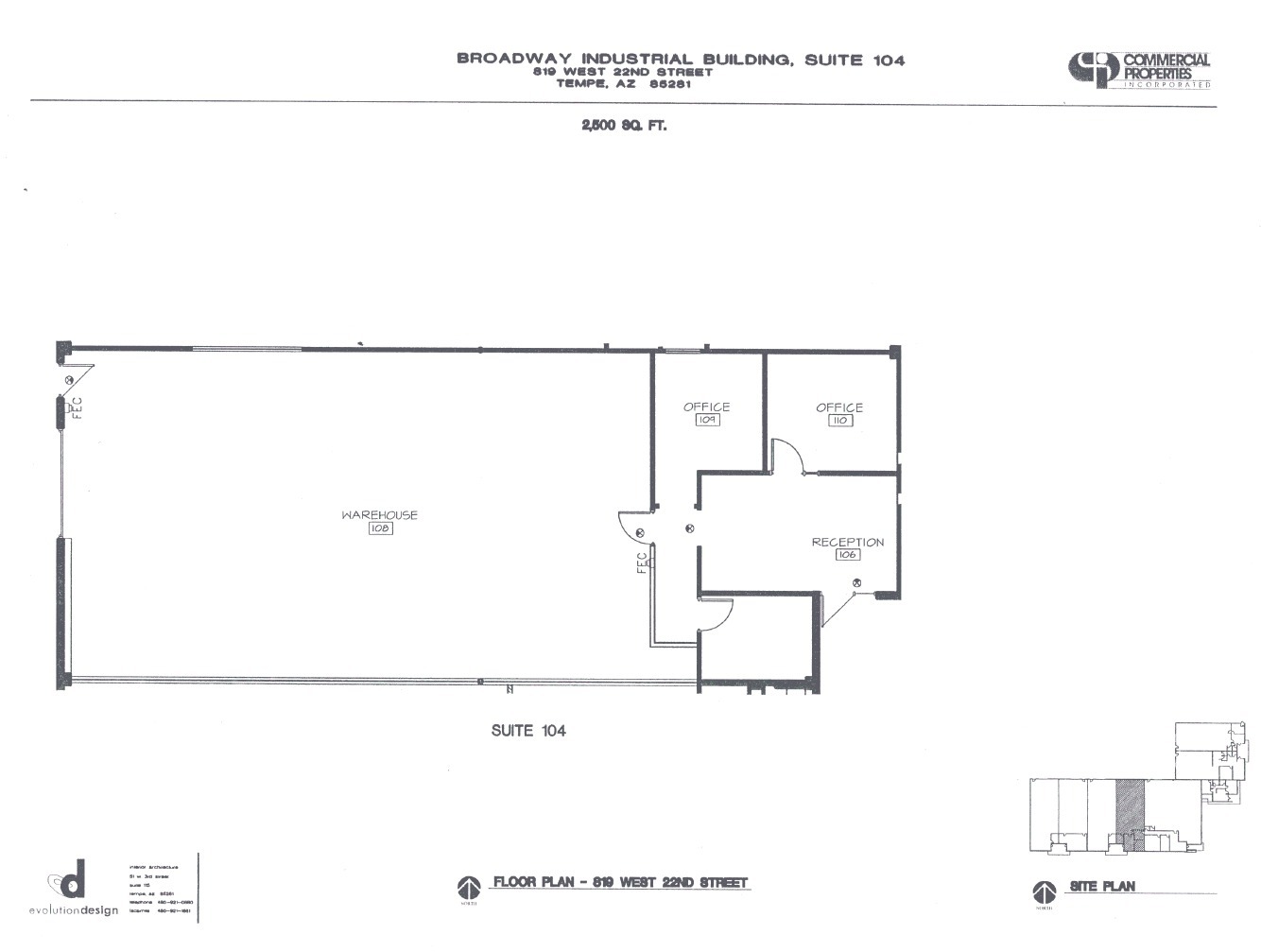 819 W 22nd St, Tempe, AZ à louer Plan d’étage– Image 1 sur 13