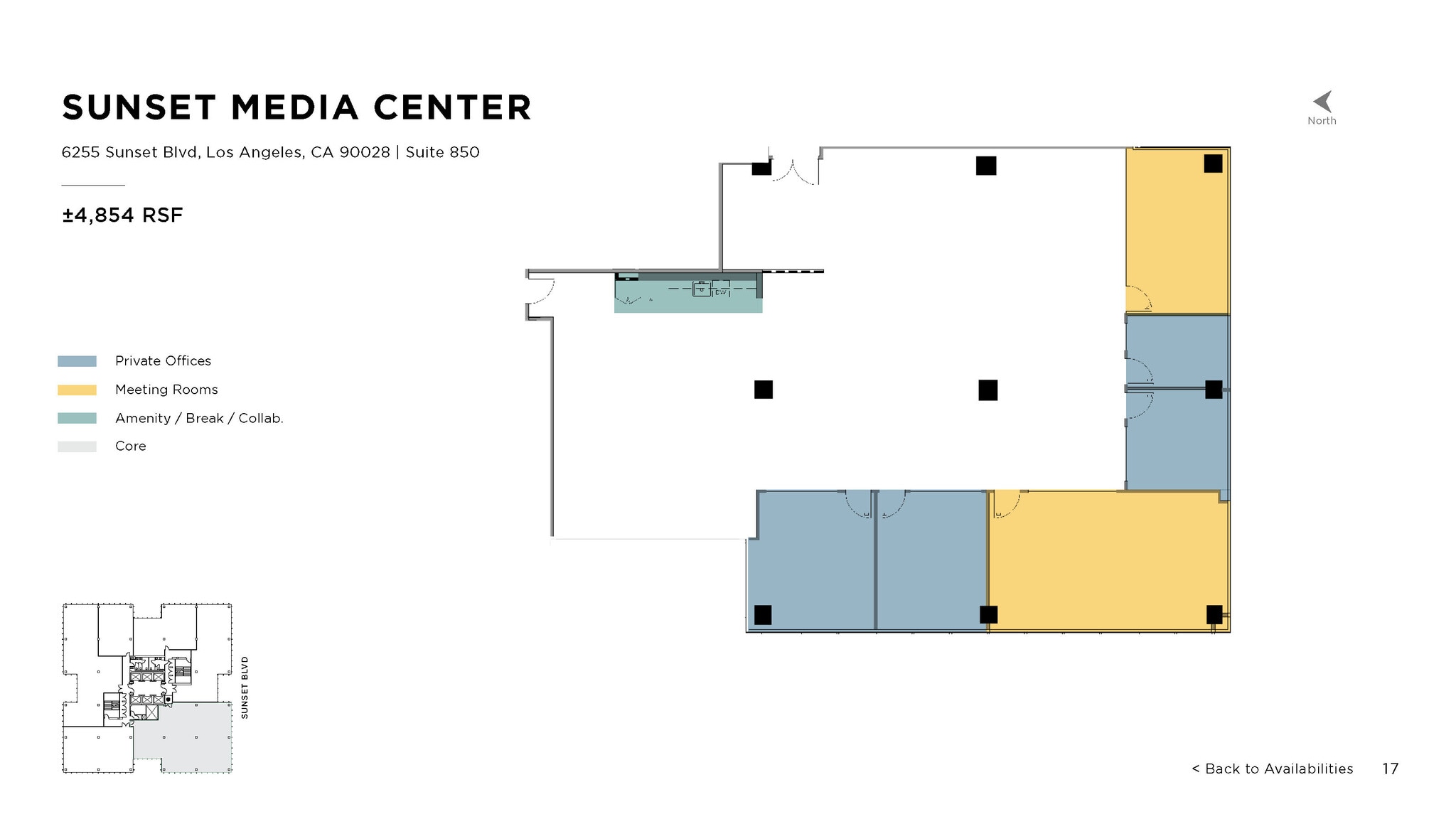 6255 W Sunset Blvd, Los Angeles, CA à louer Plan d’étage– Image 1 sur 1