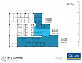 1010 Market St, Saint Louis, MO à louer Plan d’étage– Image 1 sur 1
