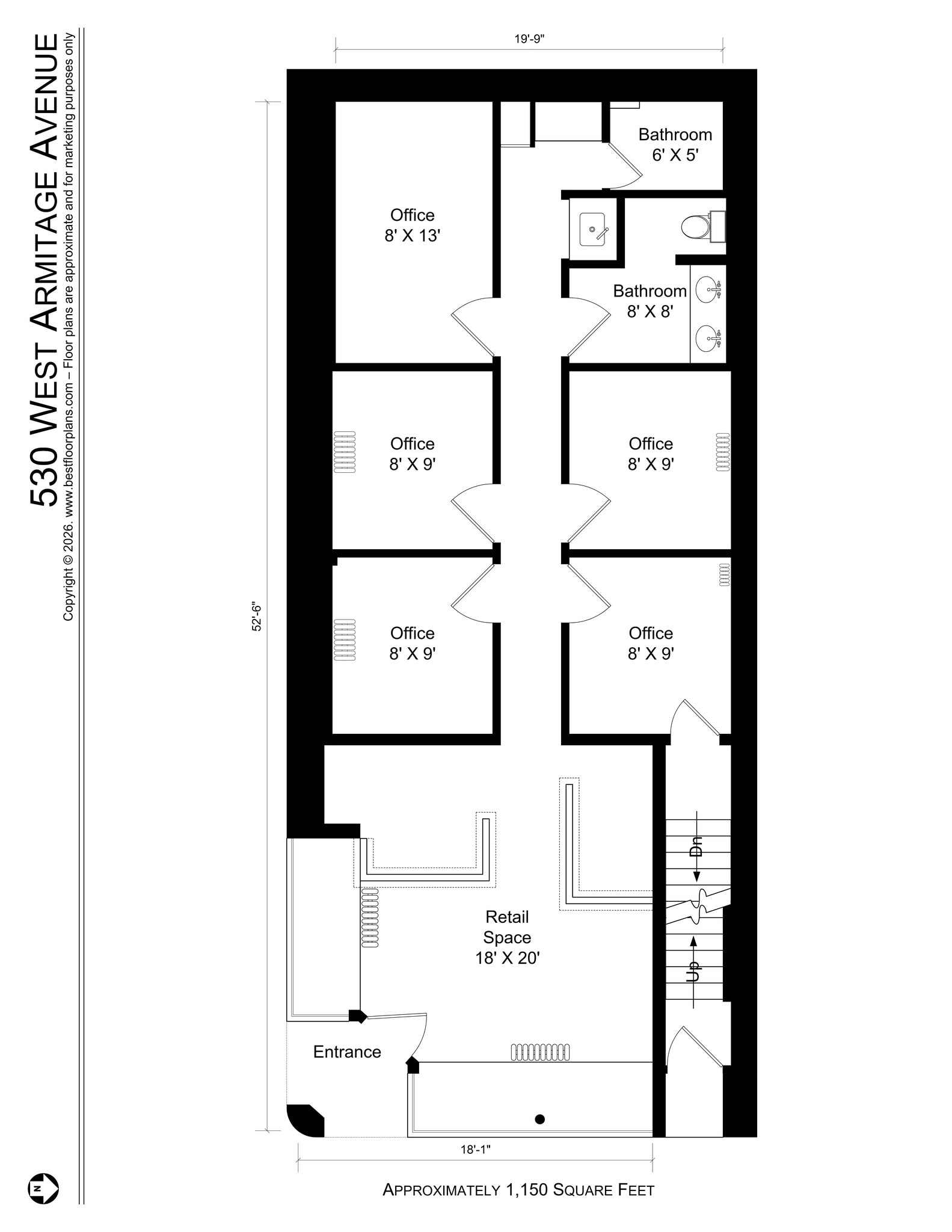 530-540 W Armitage Ave, Chicago, IL à louer Plan de site– Image 1 sur 3