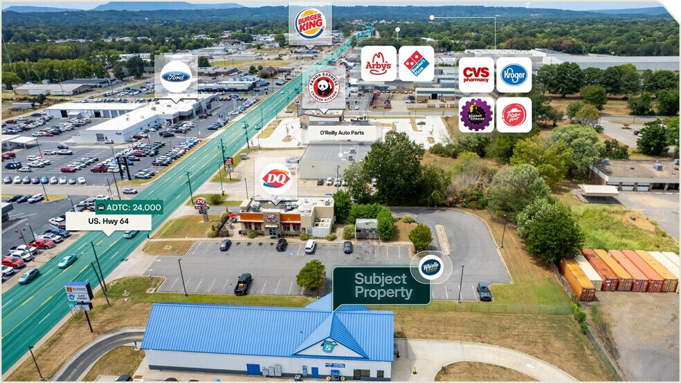 2207 E Main St, Russellville, AR à vendre - Aérien – Image 2 sur 3