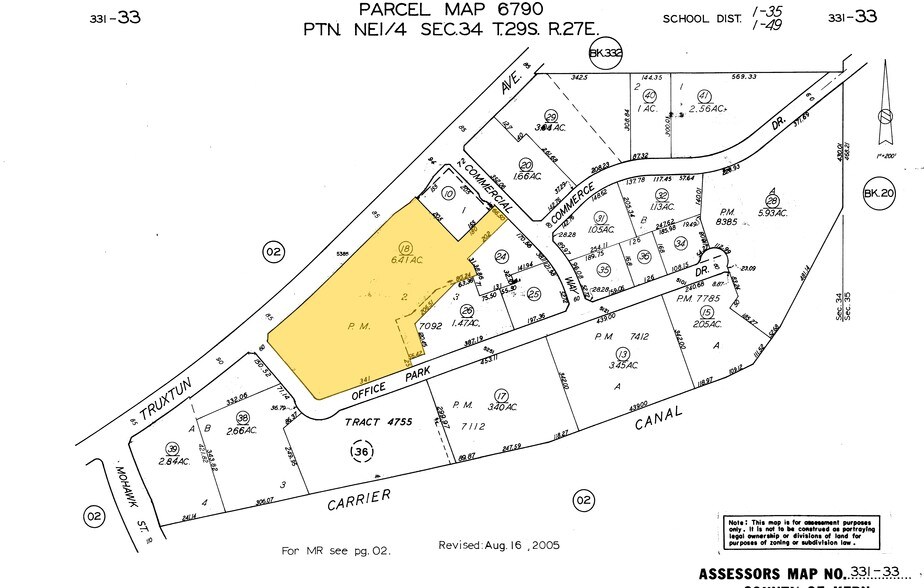 5385-5397 Truxtun Ave, Bakersfield, CA à louer - Plan cadastral – Image 2 sur 3
