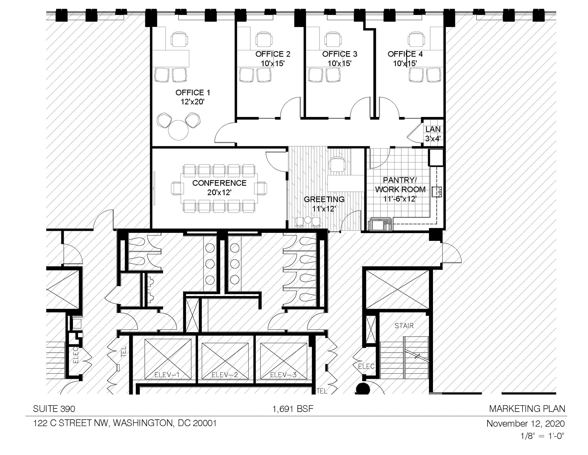 122 C St NW, Washington, DC à louer Plan d’étage– Image 1 sur 1