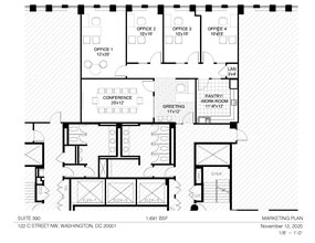 122 C St NW, Washington, DC à louer Plan d’étage– Image 1 sur 1