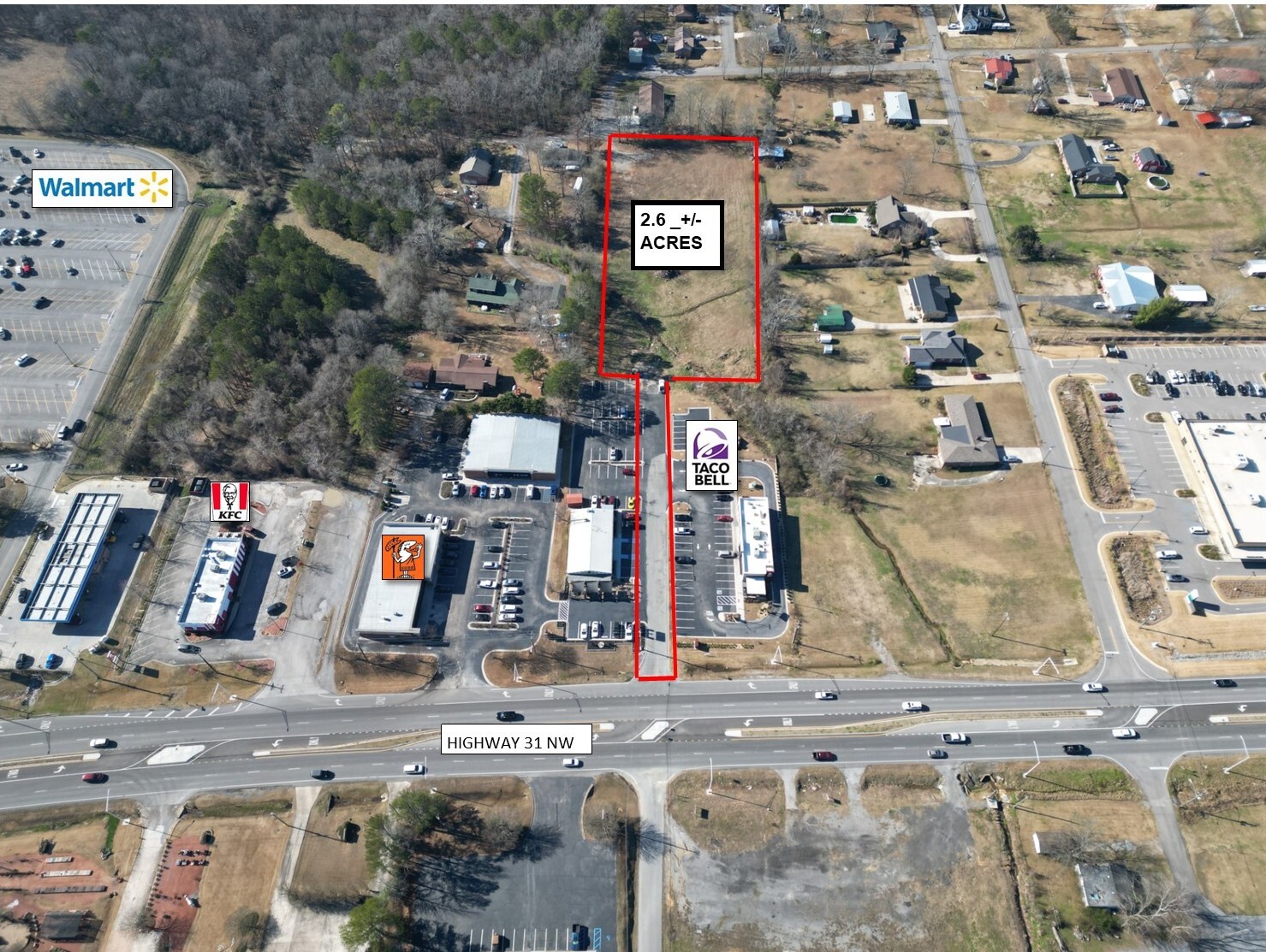 2.6 +/- Acres 31 NW Hwy, Hartselle, AL à vendre Photo principale– Image 1 sur 8