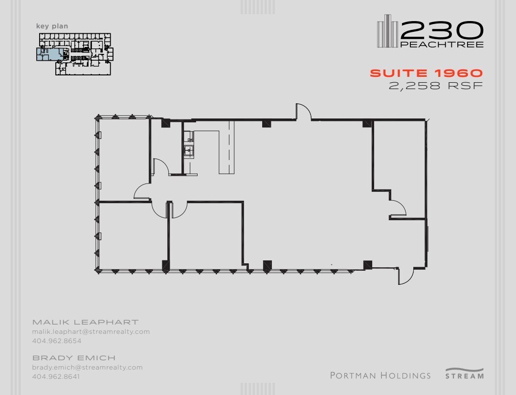 230 Peachtree St NW, Atlanta, GA à louer Plan d’étage– Image 1 sur 1