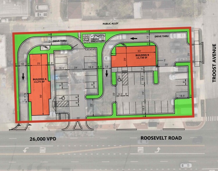 7737 Roosevelt Rd, Forest Park, IL à louer - Plan de site – Image 2 sur 2