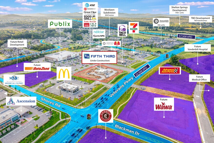 5213 Veterans Pky, Murfreesboro, TN à vendre - Aérien – Image 3 sur 7