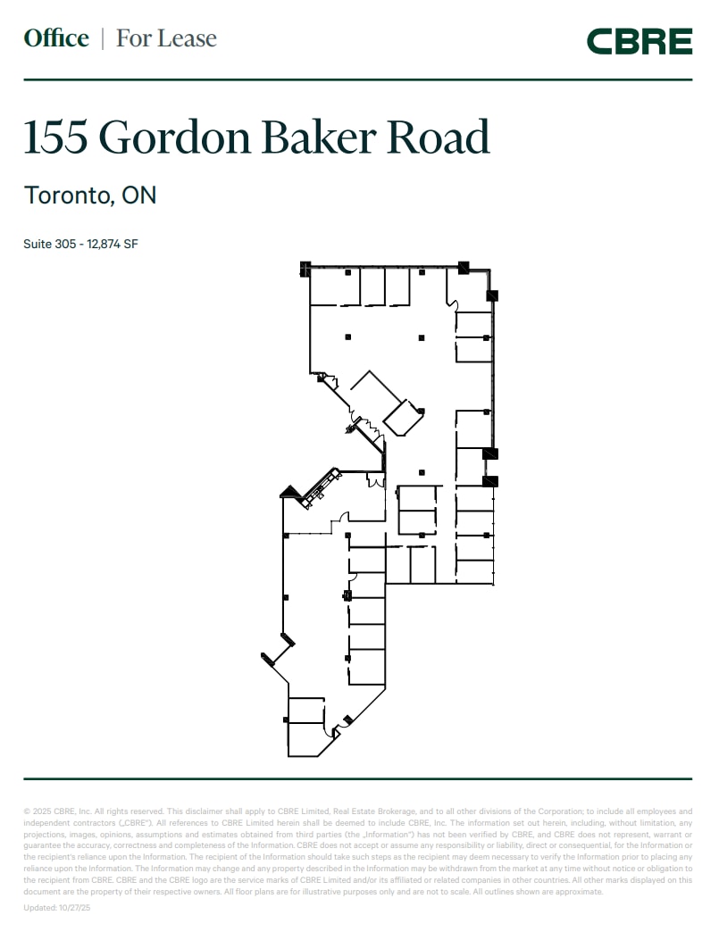 155 Gordon Baker Rd, Toronto, ON à louer Plan d’étage– Image 1 sur 1