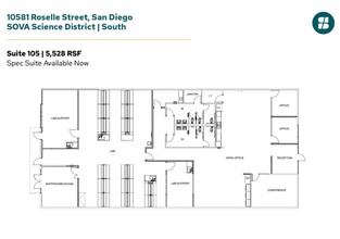 11555 Sorrento Valley Rd, San Diego, CA à louer Plan d’étage– Image 1 sur 1