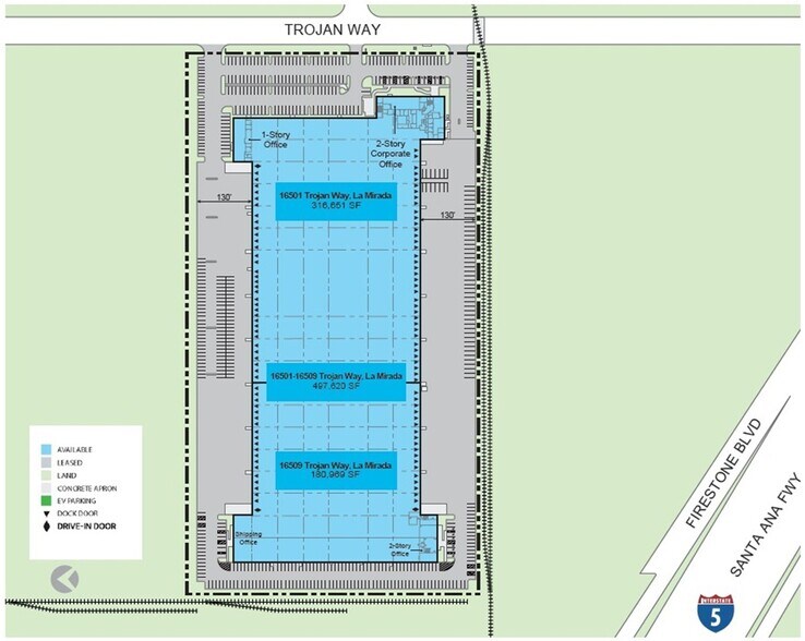 16501-16509 Trojan Way, La Mirada, CA à louer - Plan de site – Image 3 sur 3